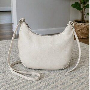Cream Zip Crossbody Bag